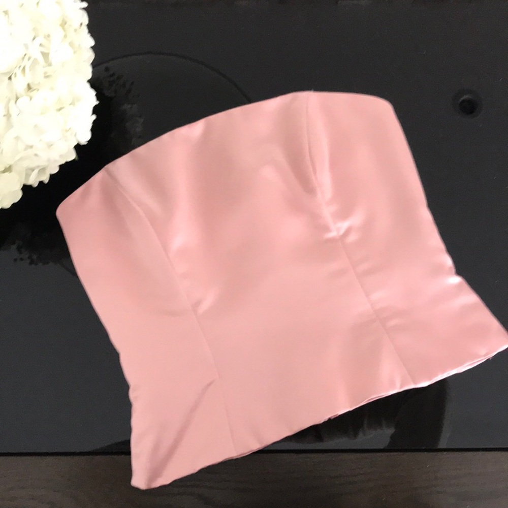 Pink Strapless Corset Top